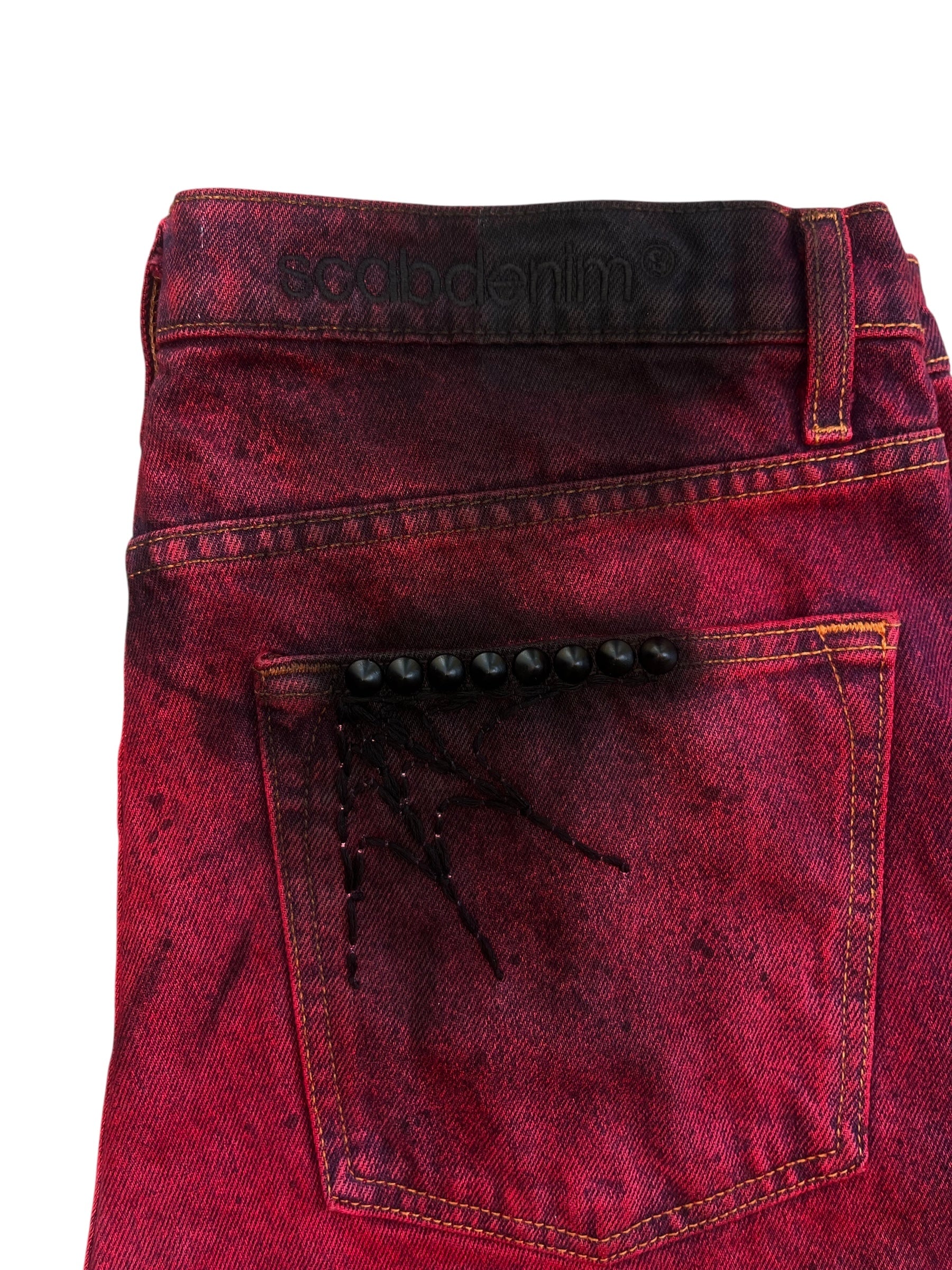 Crimson Oil Crush Denim