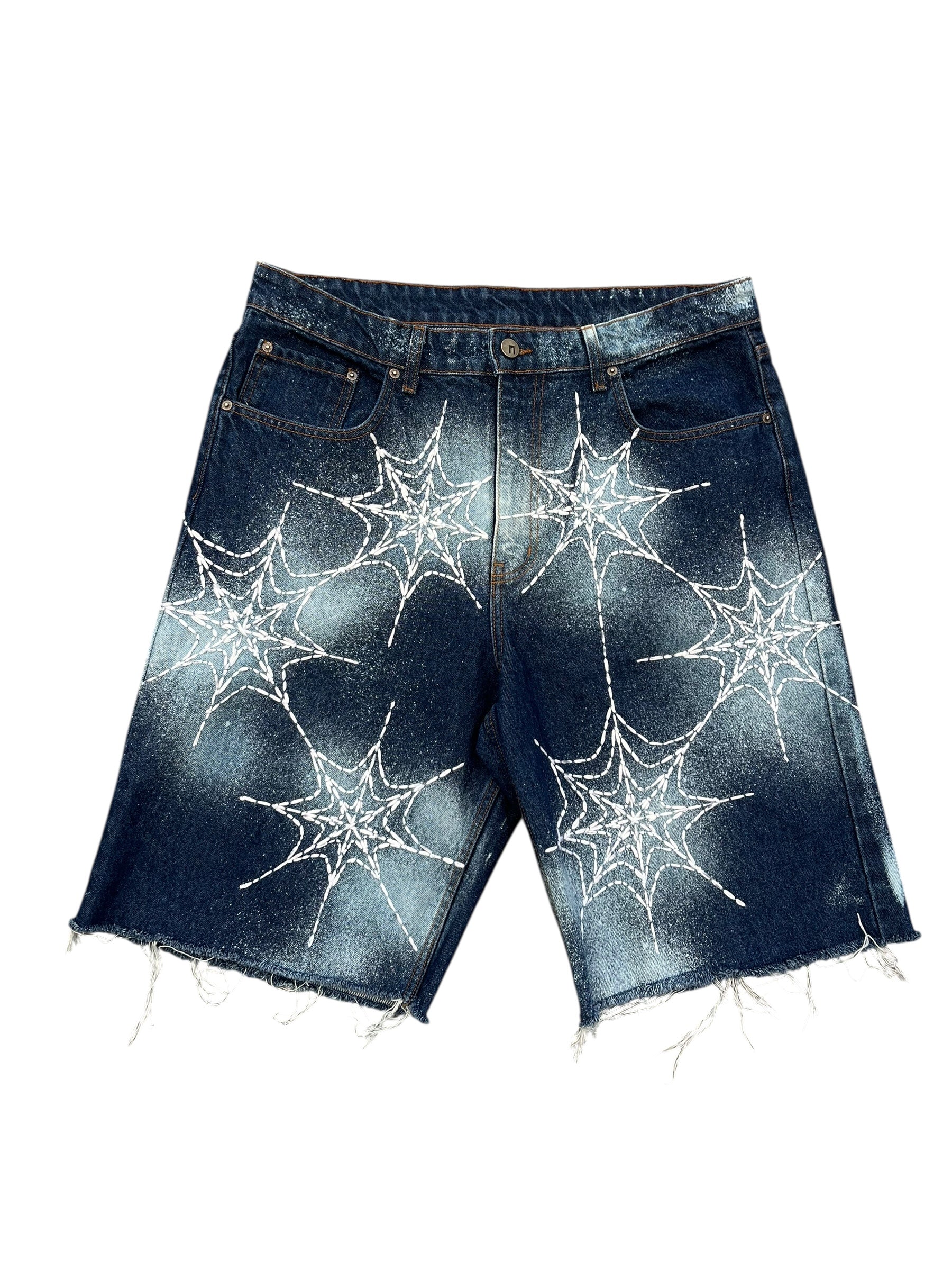 Frost Web Denim Shorts