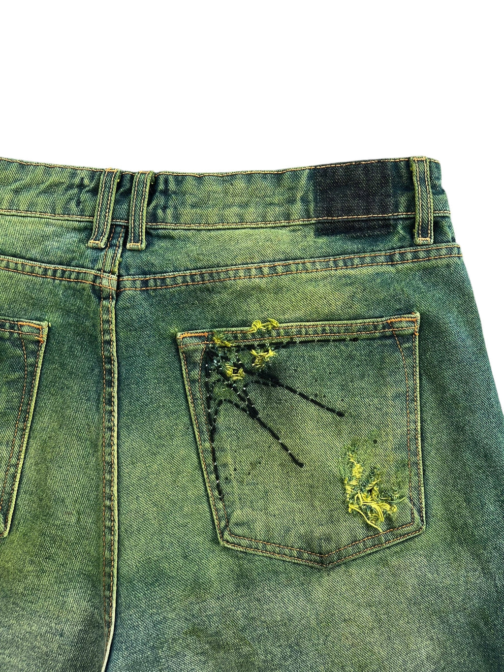 Zombie Web Denim Shorts