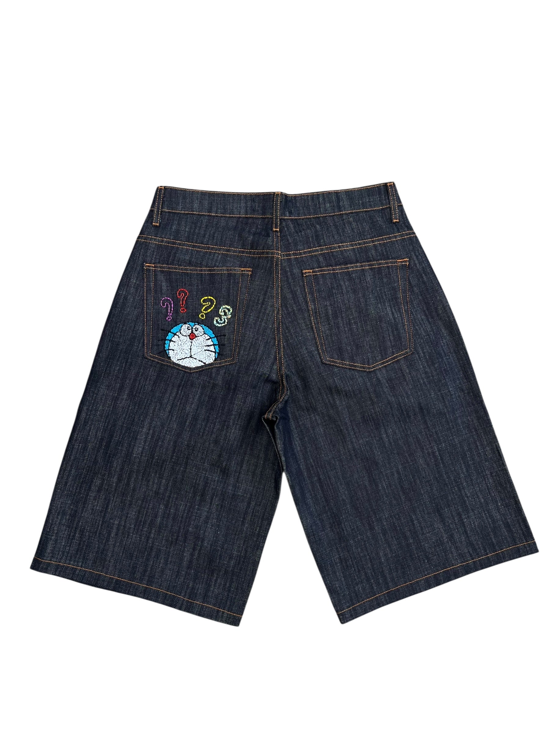 Scab Doraemon Pleated Denim Shorts