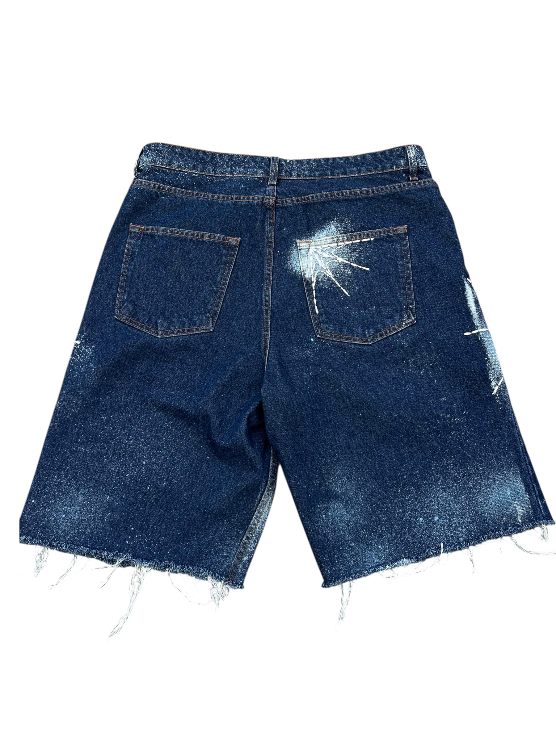Frost Web Denim Shorts