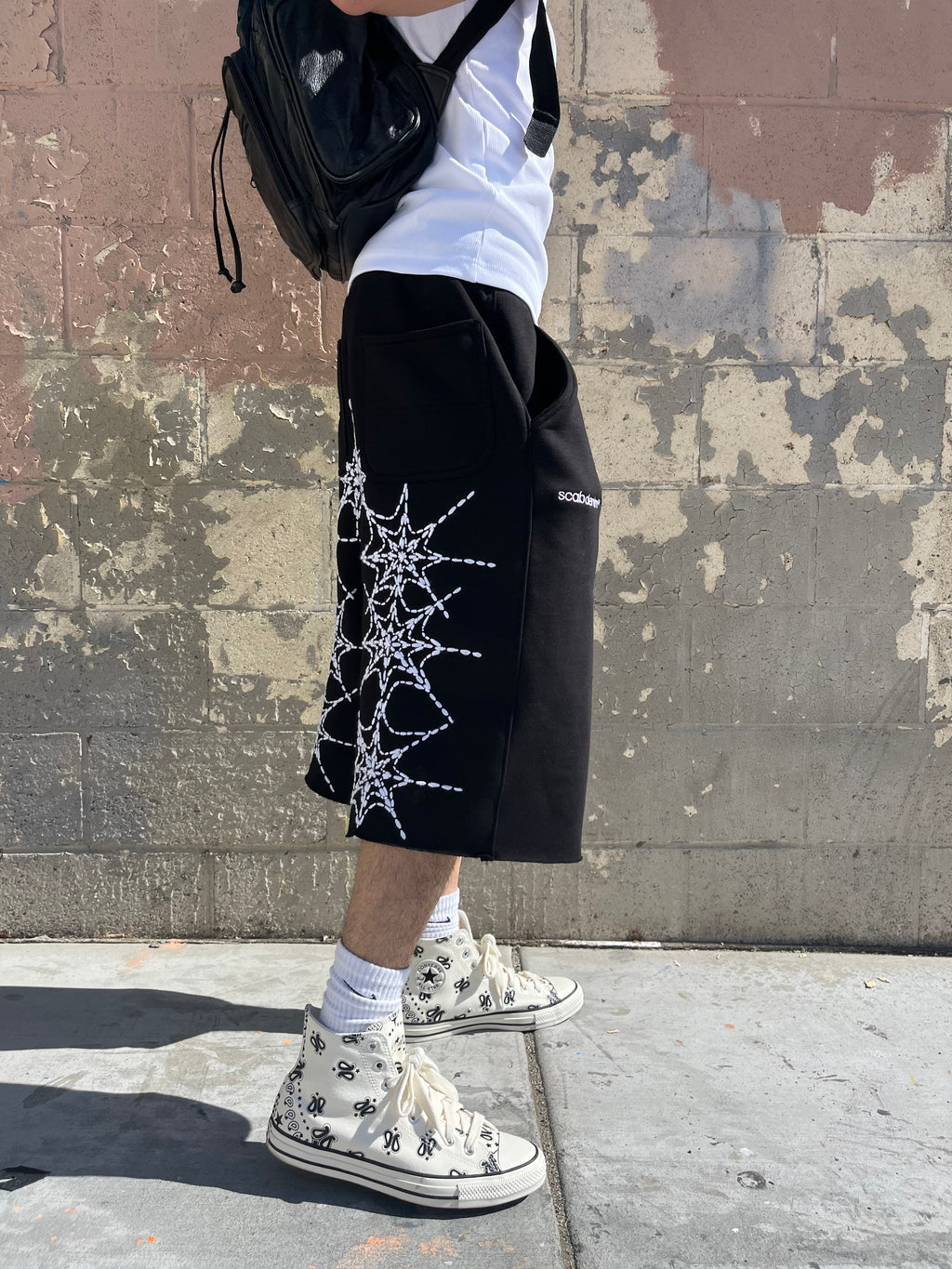Web chain sweatshorts