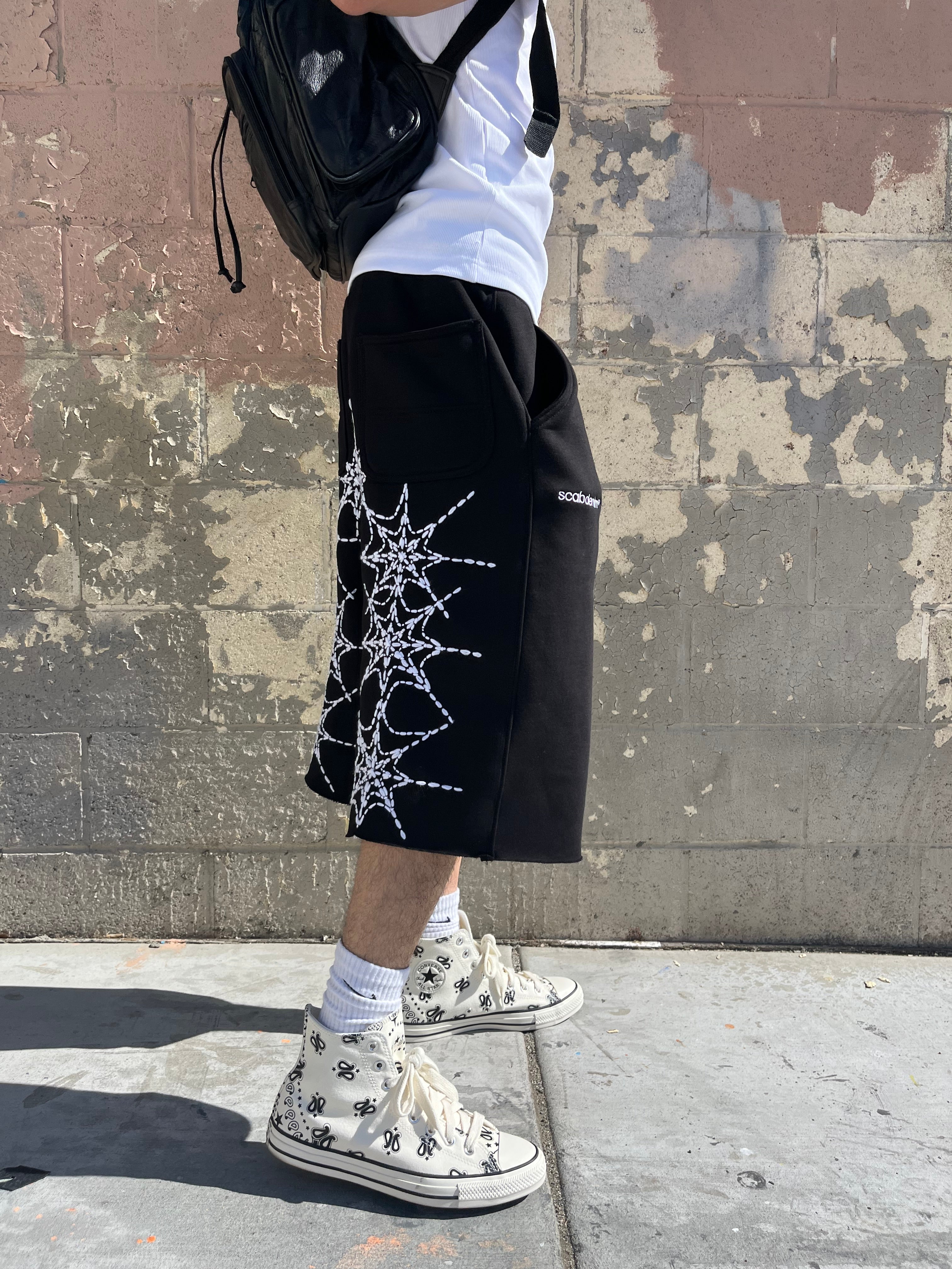 Web chain sweatshorts