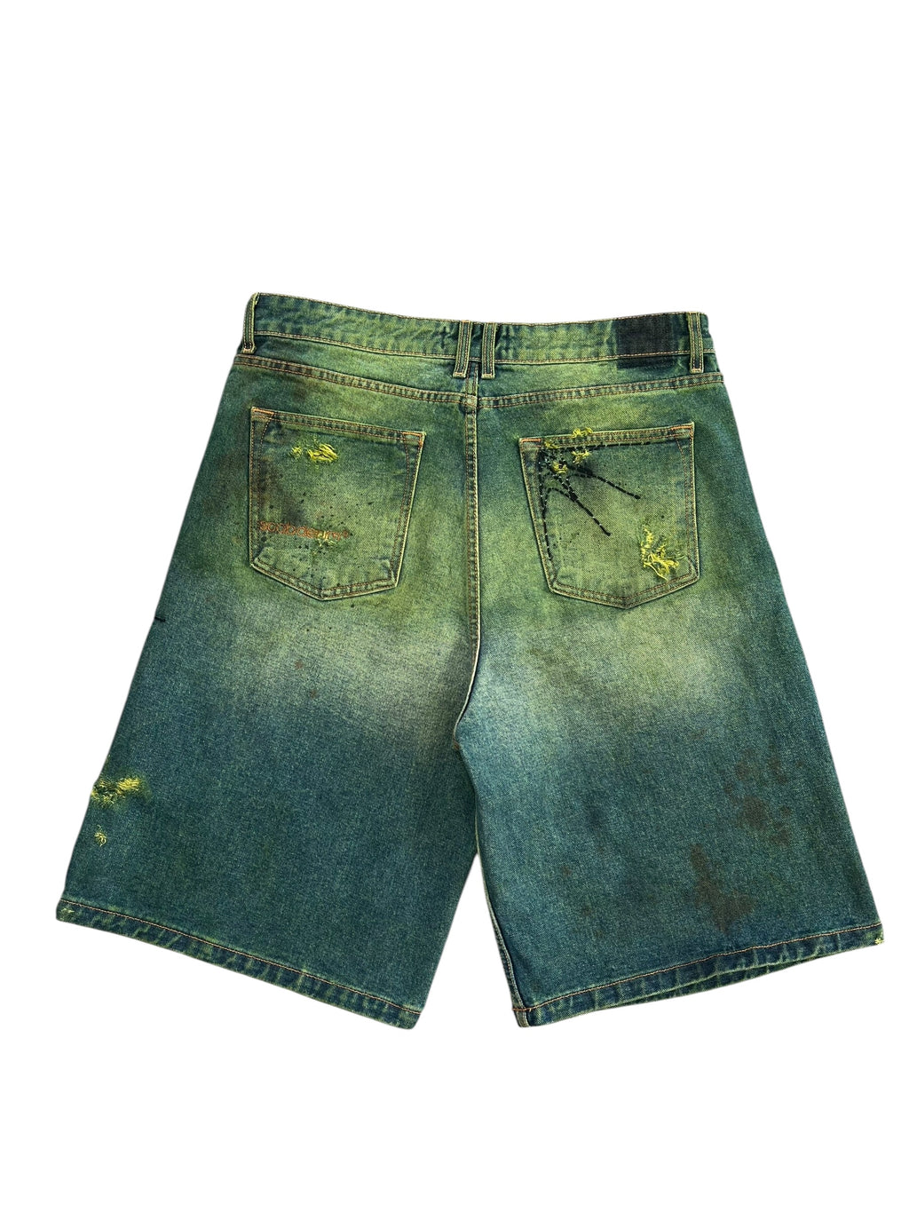 Zombie Web Denim Shorts