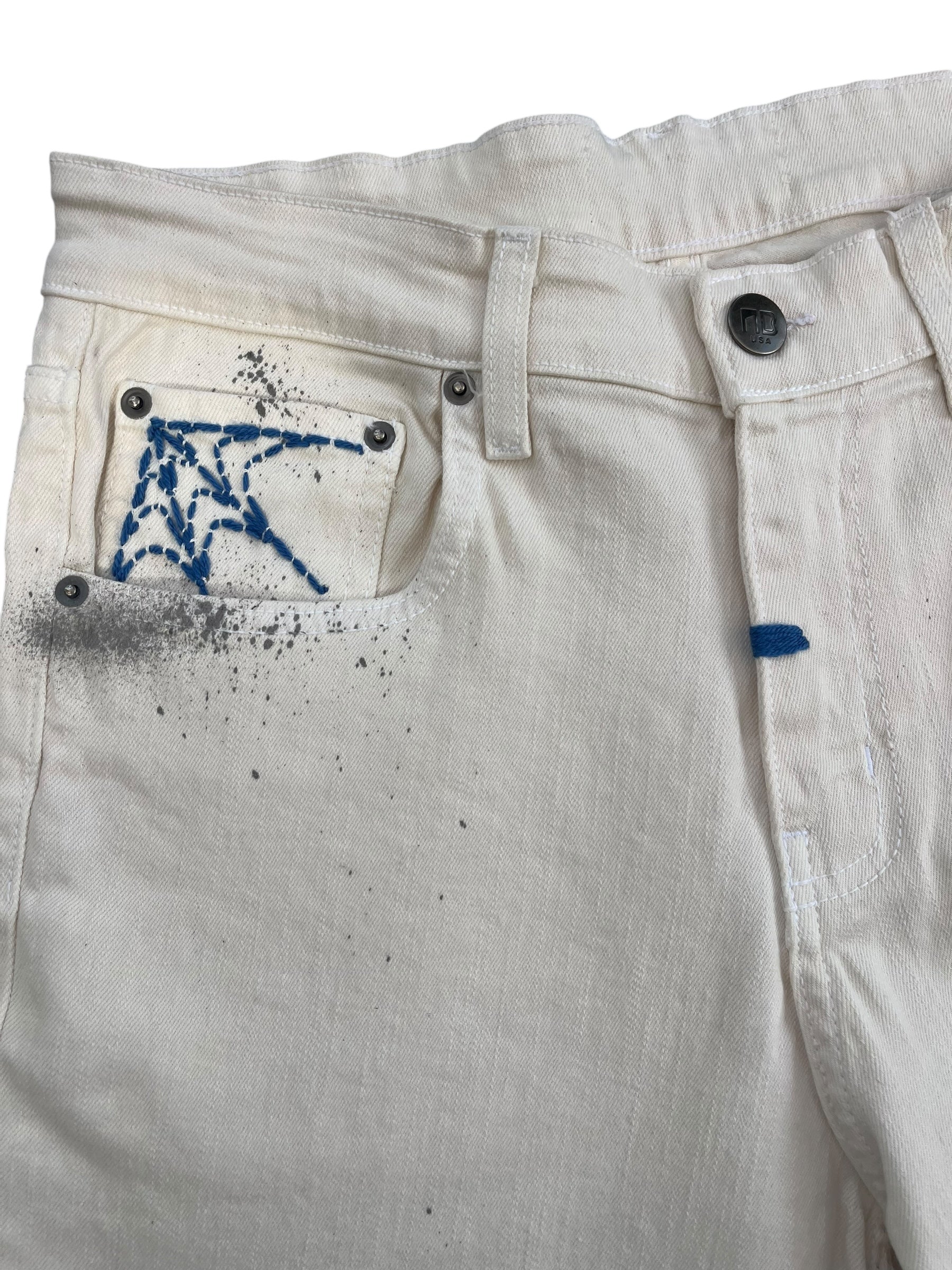 Blue Web White Denim