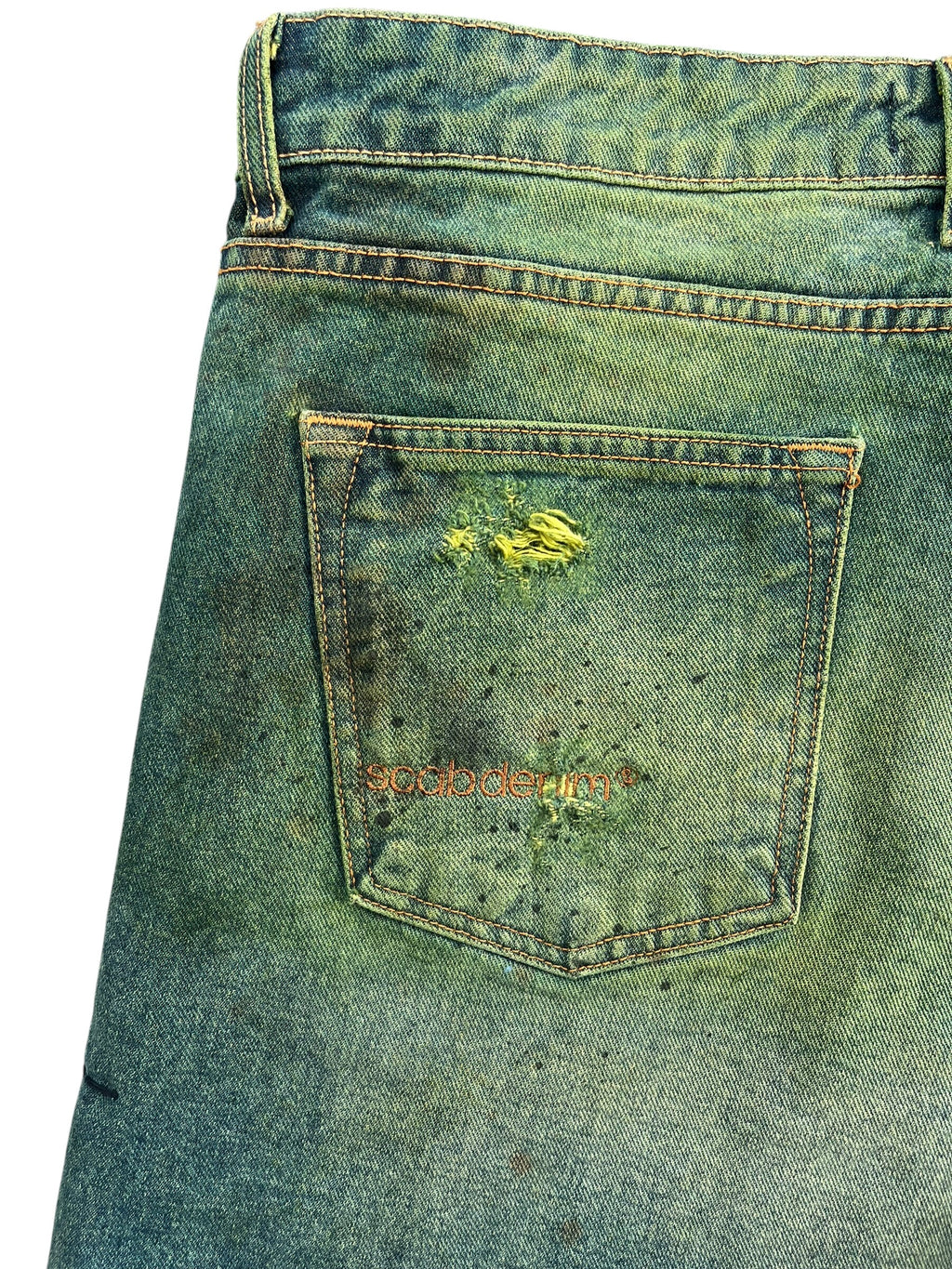 Zombie Web Denim Shorts