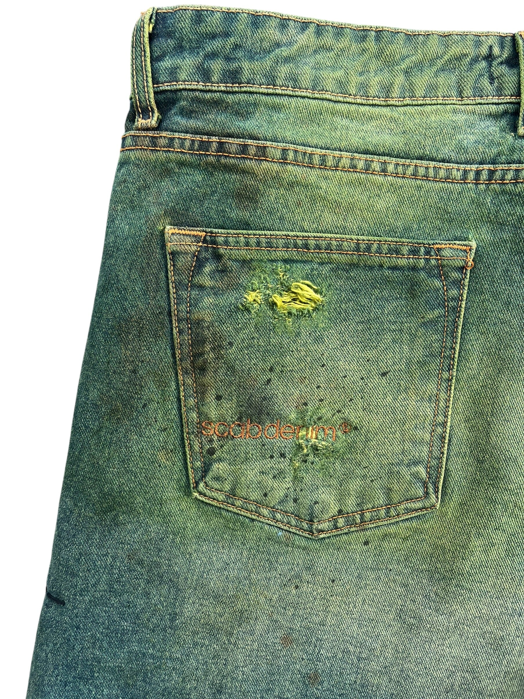 Zombie Web Denim Shorts