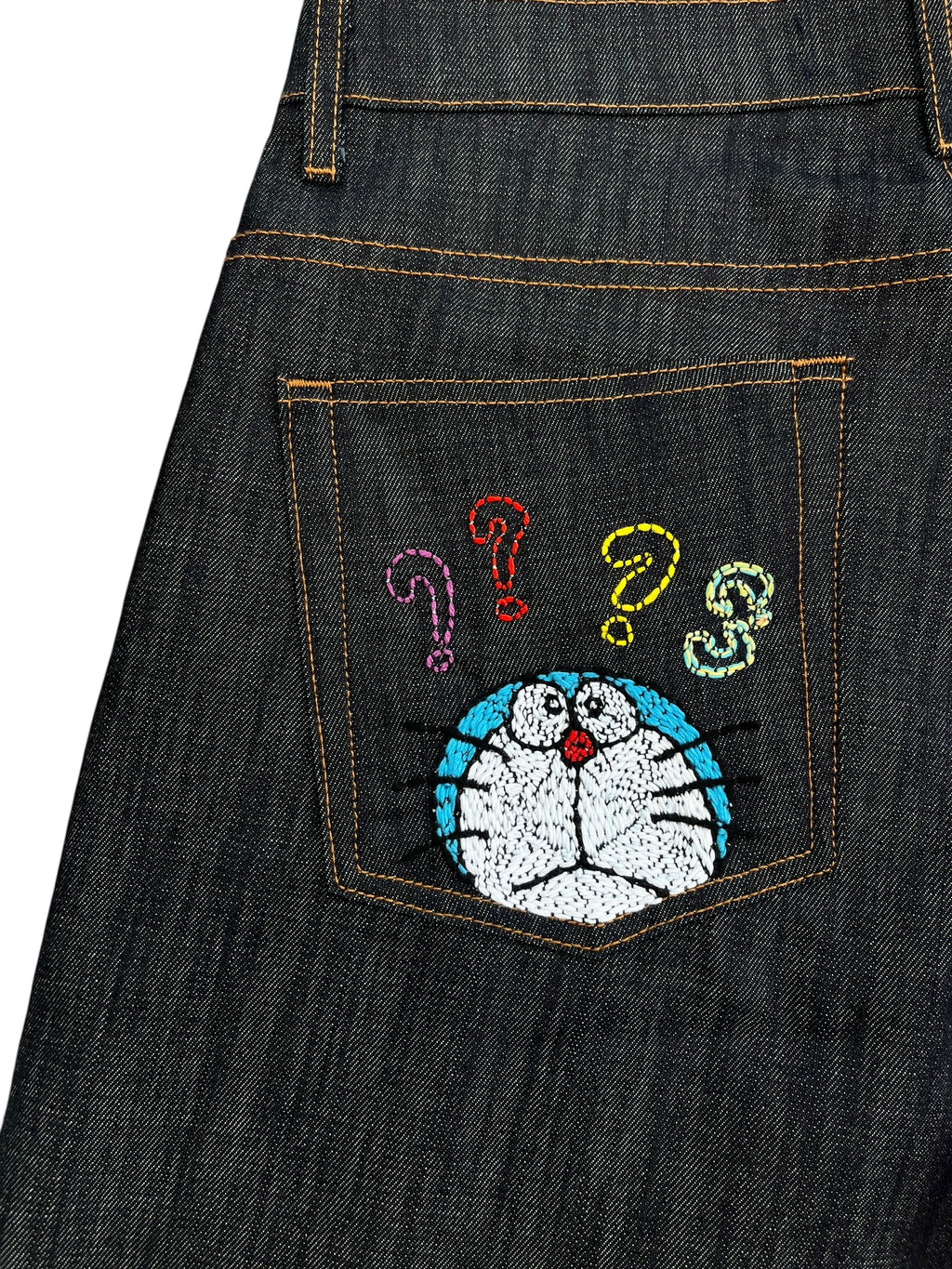 Scab Doraemon Pleated Denim Shorts
