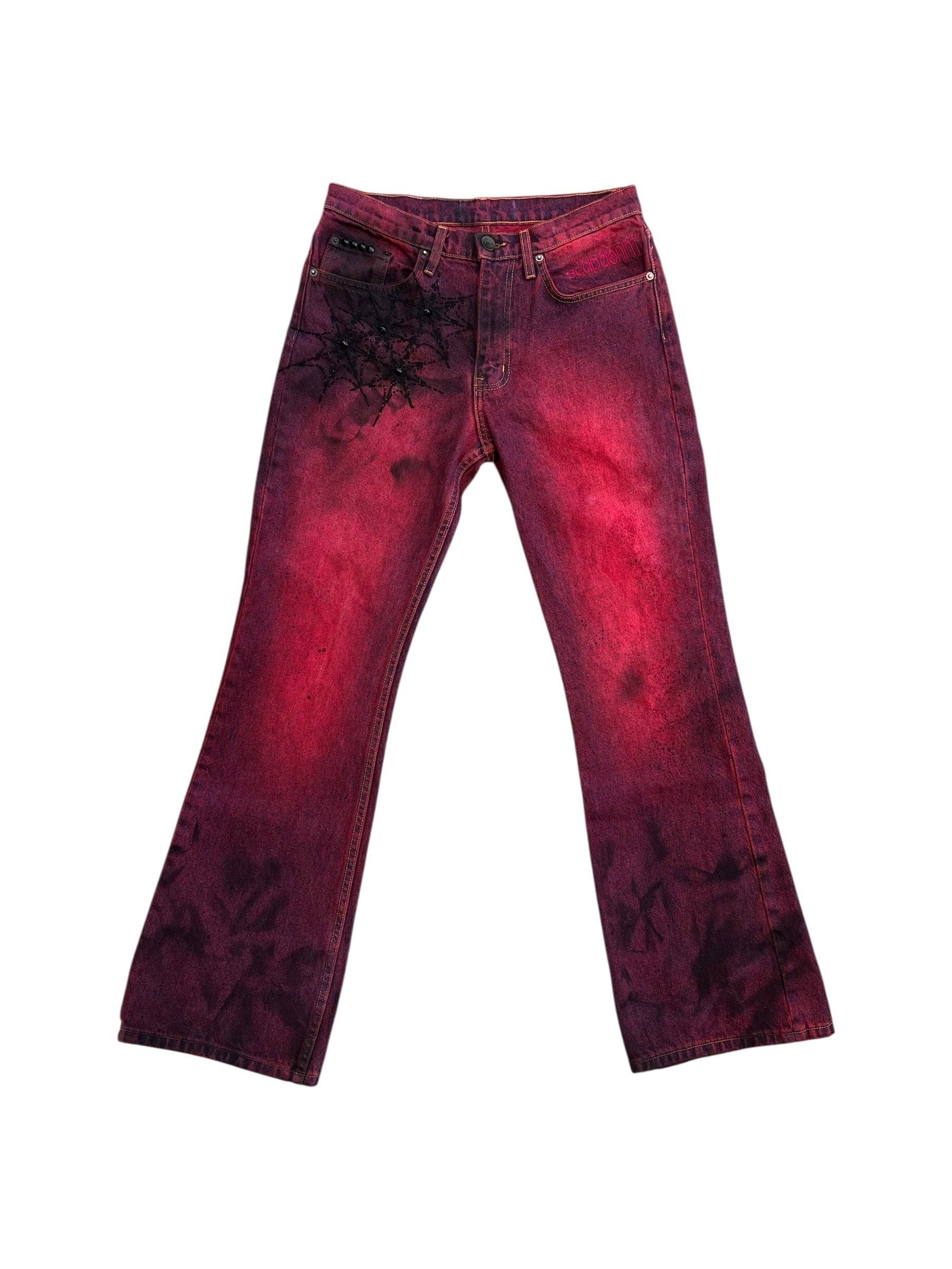 Crimson Oil Crush Denim