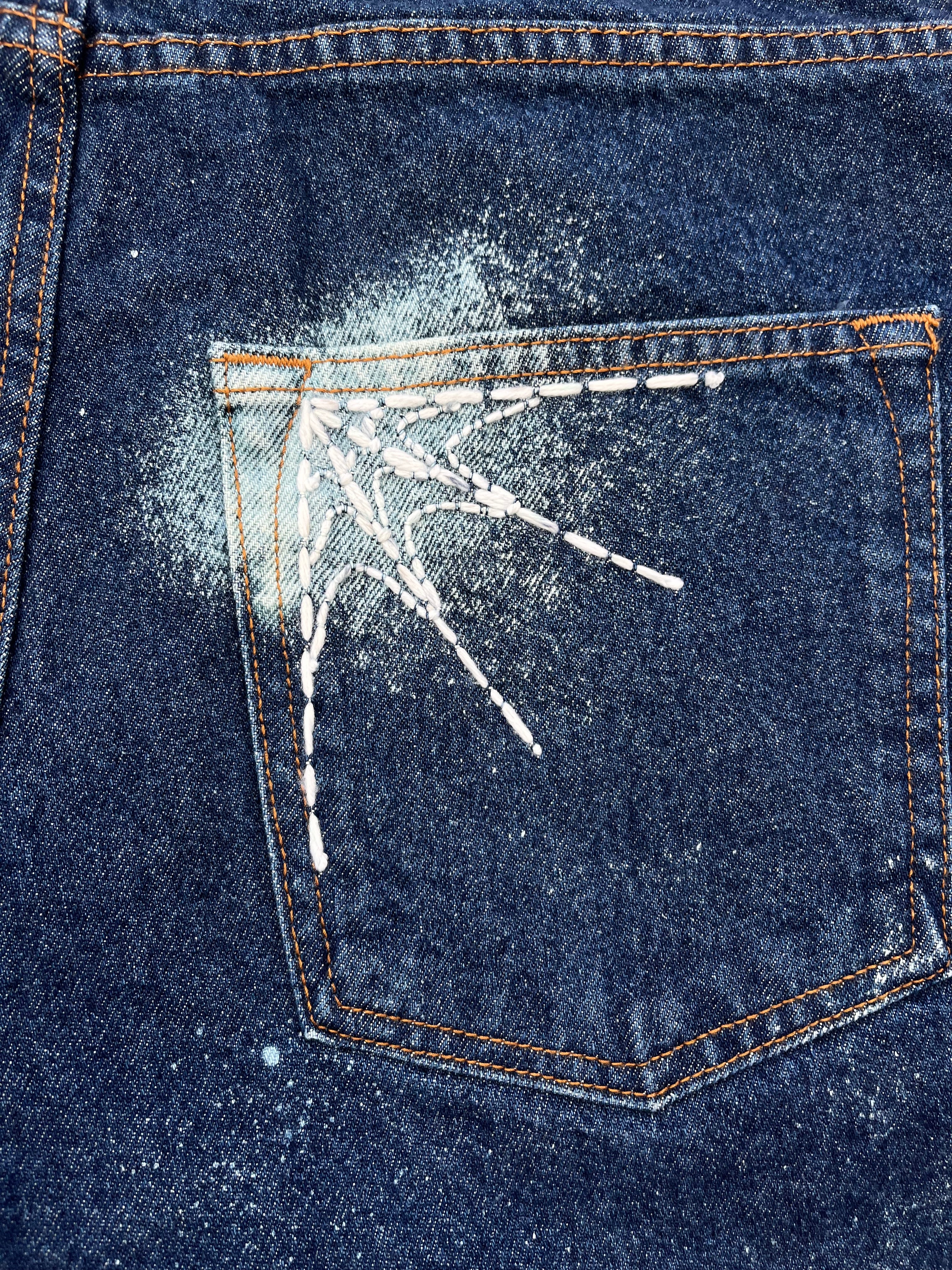 Frost Web Denim Shorts