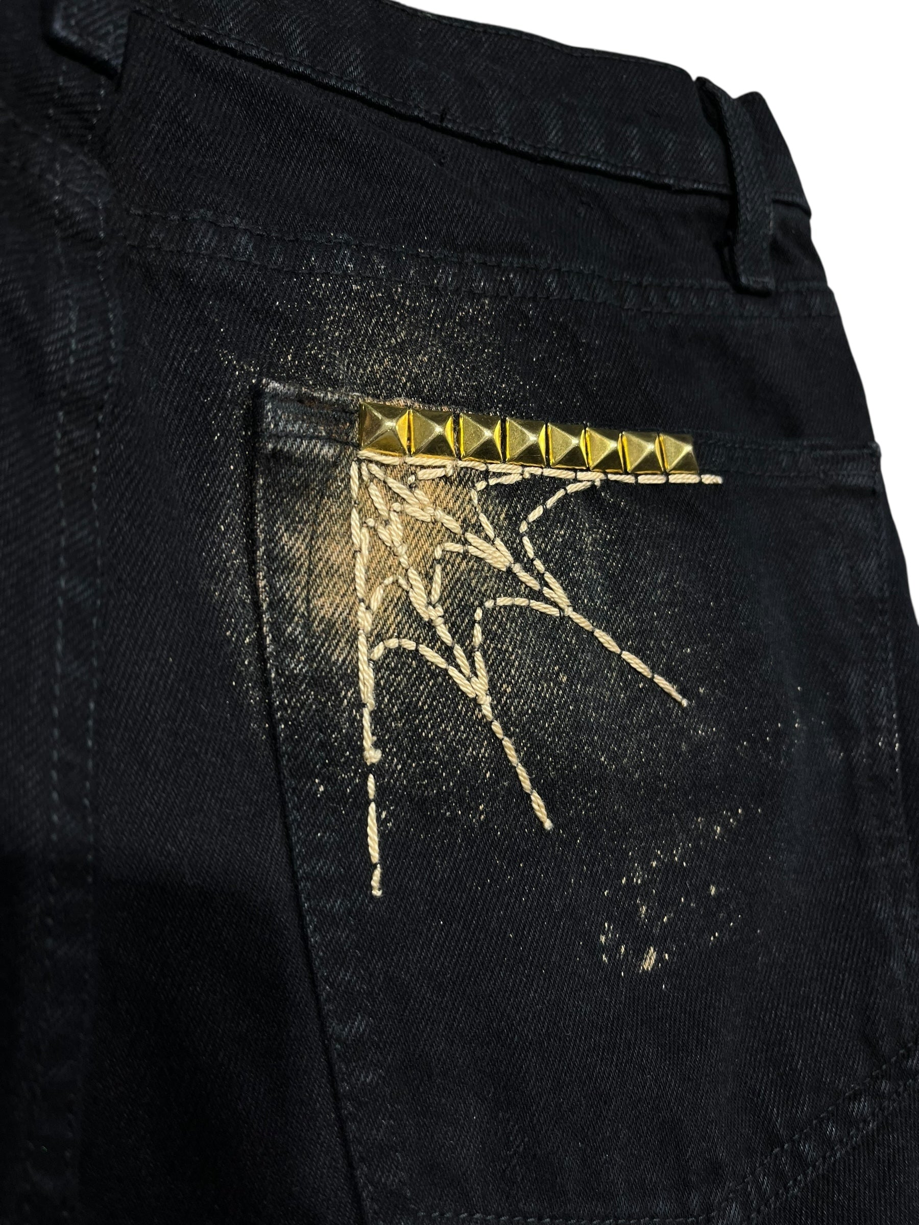 Rust Spray Denim
