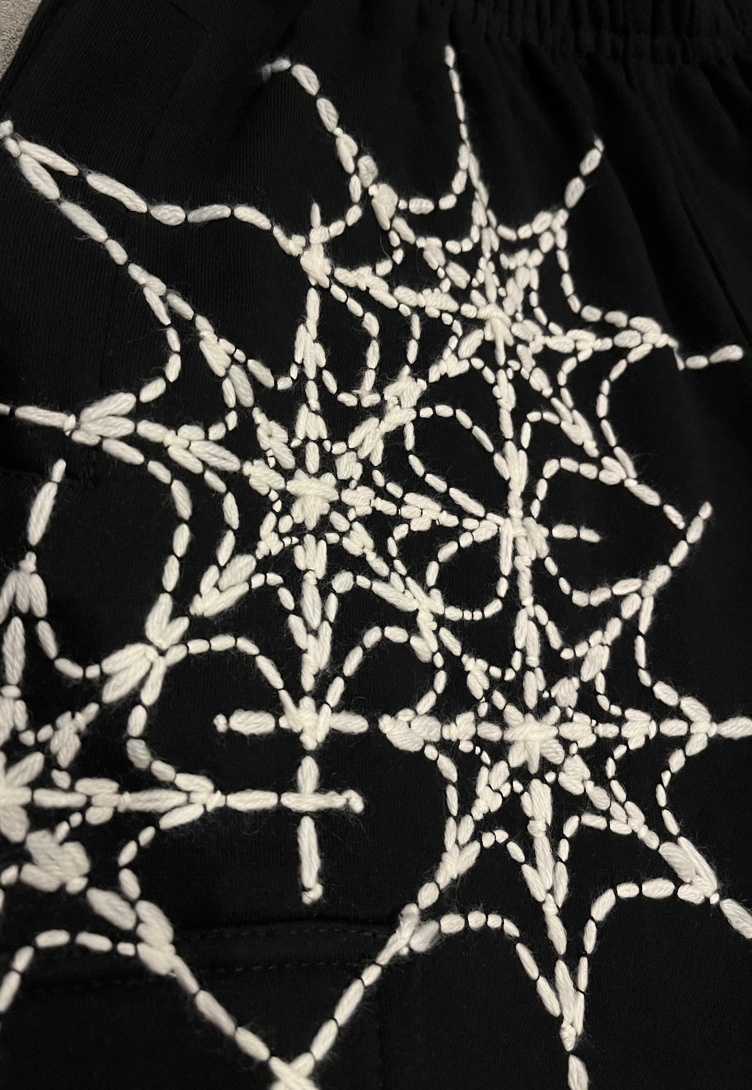 Splatter Web Cargo Sweat Shorts