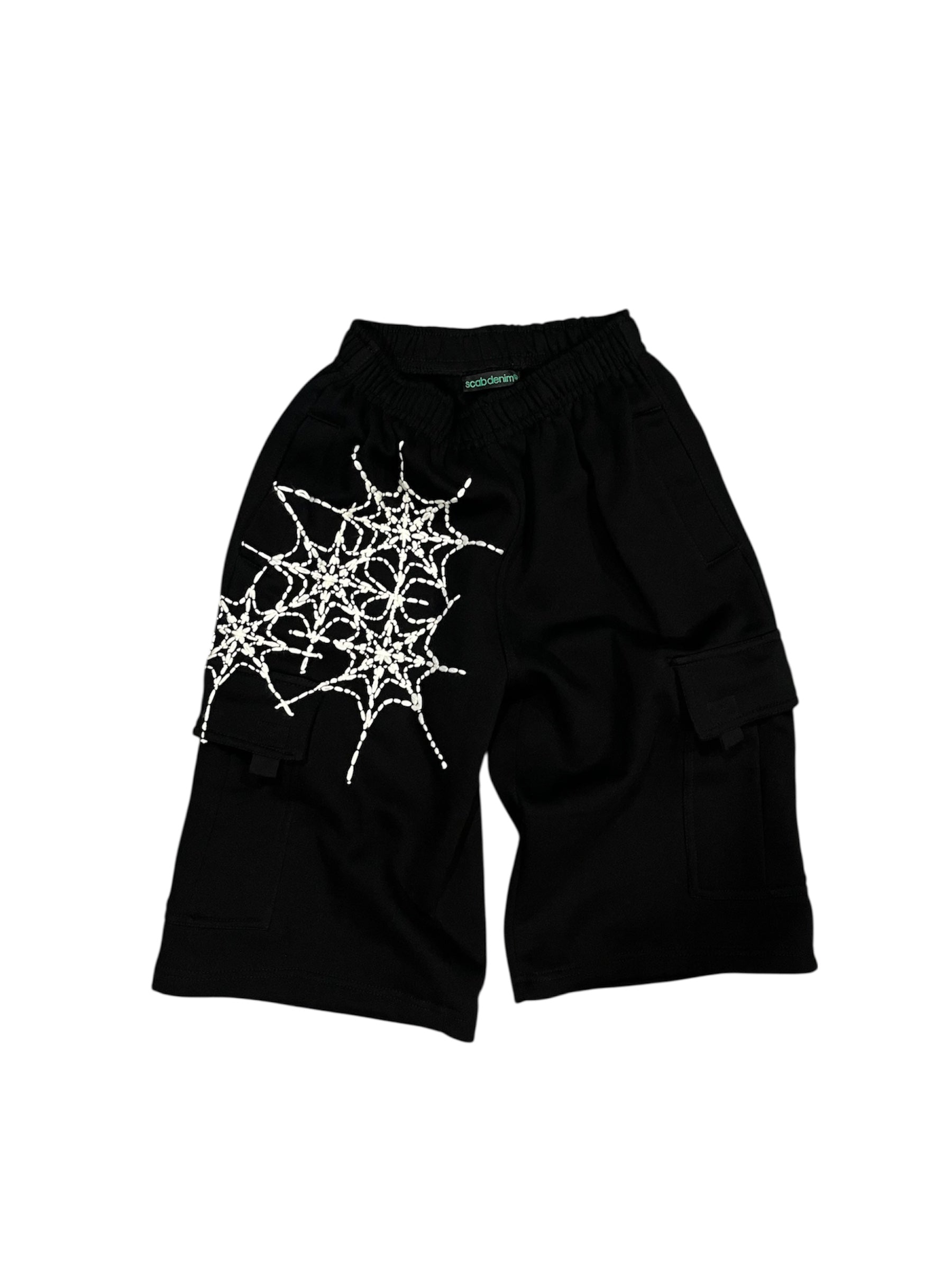 Splatter Web Cargo Sweat Shorts