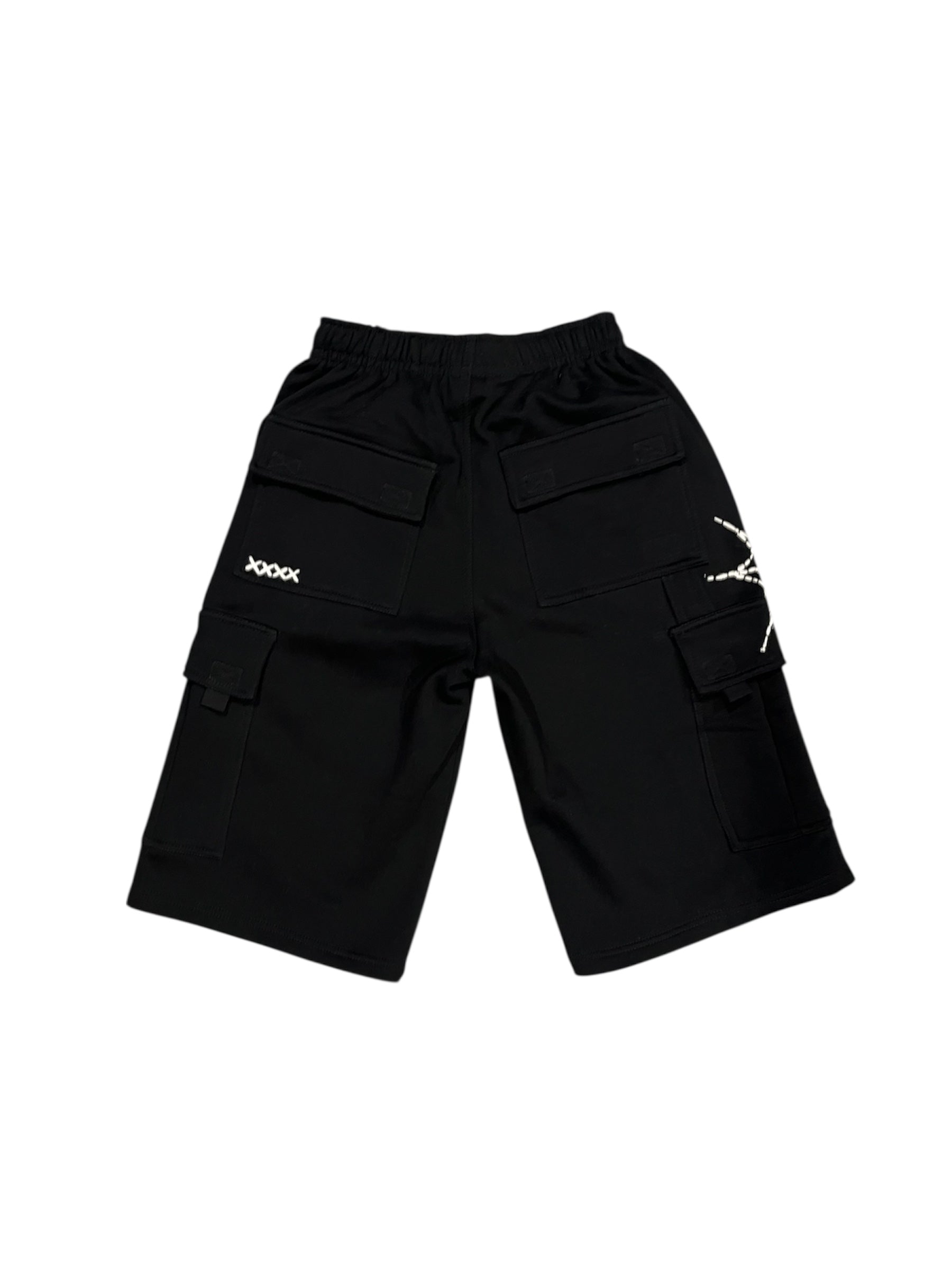 Splatter Web Cargo Sweat Shorts